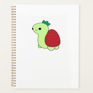 Agenda Camiseta Clássica de tartaruga de morango verde tí