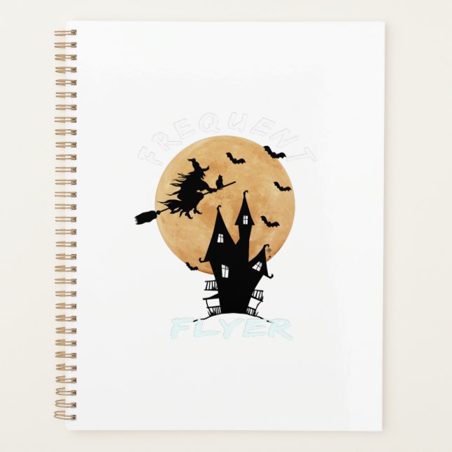 Agenda Camiseta de Halloween da Bruxa do Passageiro Frequ (Frente)