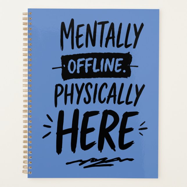 Agenda Camiseta de Introvertido Mentalmente Offline (Frente)