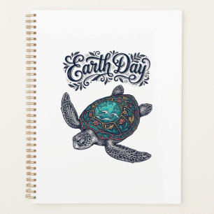 Agenda Camiseta Desenho de Gravura Vintage de Tartaruga M