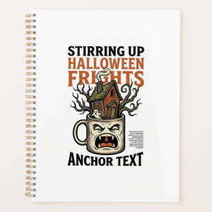 Agenda Camiseta Gráfica de Caneca Assombrada de Café Assu