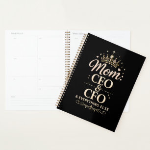 Agenda Camiseta Mãe CEO & CFO – Presente Divertido para o
