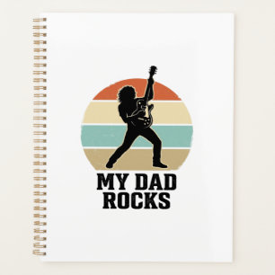 Agenda Camiseta pôr do sol guitarra vintage meu pai é dem