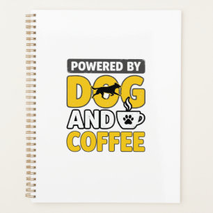 Agenda Camiseta Vintage Alimentada Por Cão E Café_1