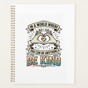 Agenda Camiseta Vintage Desenho Coração Arco-Íris Mãos Se