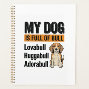 Agenda Camiseta Vintage Engraçada Meu Cachorro Está Cheio