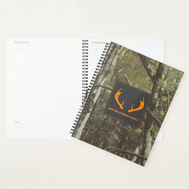 Agenda Camouflage Orange Deer Antlers Outdoor Business (Exibição)