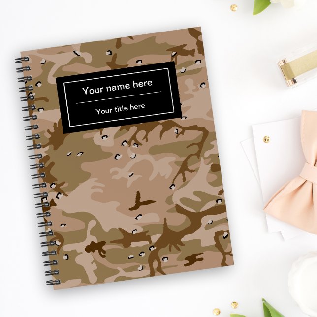 Agenda Camuflagem Desértica Com Seixos, Militar, Exército (Criador carregado)