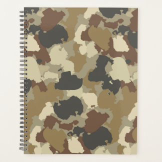 Agenda Camuflagem Militar Tons de Terra Marrom