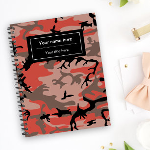 Agenda Camuflagem Vermelha e Marrom, Camuflagem, Militar,
