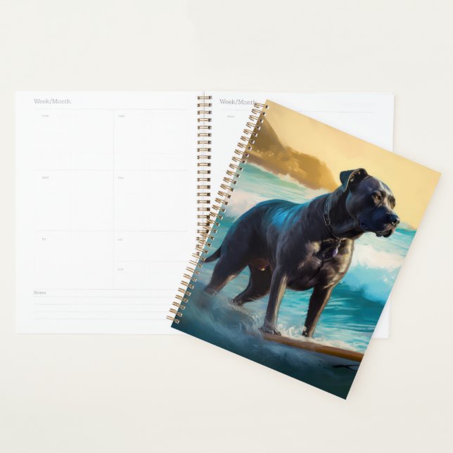 Agenda Cane Corso Beach Surfing Painting (Exibição)