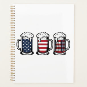Agenda Canecas de Cerveja Patrióticas Design de Camiseta 