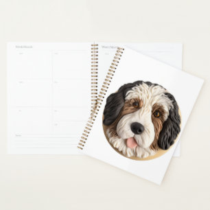 Agenda Cão Bernedoodle 3D Inspirado