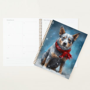 Agenda Cão Blue Heeler na Neve Natal