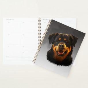 Agenda Cão Cachorro Cachorro Rottweiler Cor da Água Retra