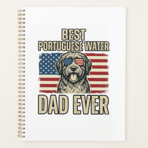 Agenda Cão de Água Português Pai Patriótico Vintage