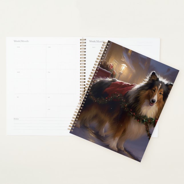Agenda Cão de Pastoreio Shetland Temporada de Natal (Exibição)