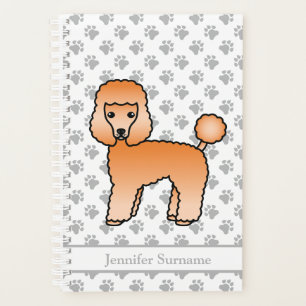 Agenda Cão e Texto da Carteira de Poodle de Brinquedo Ap