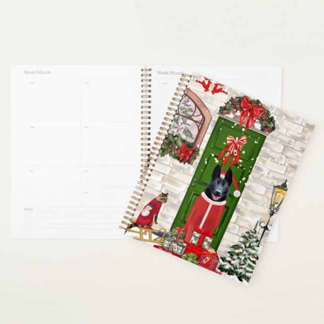 Agenda Cão Pastor Alemão Preto Natal  (Exibição)