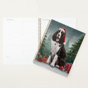 Agenda Cão Springer Spaniel na Neve Natal