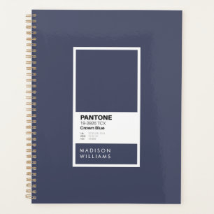 Agenda Capa de Paleta de Cores Minimalista Azul Coroa Per