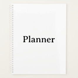 Agenda Capa dura padrão 8,5" x 11" branca com espiral