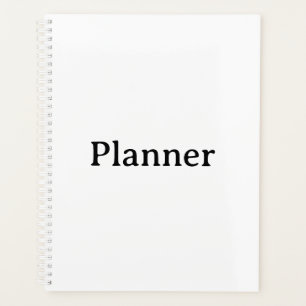 Agenda Capa dura padrão 8,5" x 11" branca com espiral