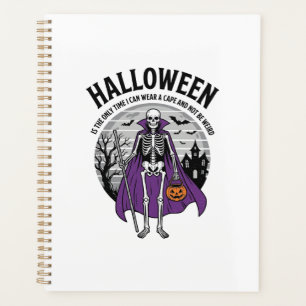 Agenda Capa engraçada de Halloween de esqueleto citação d