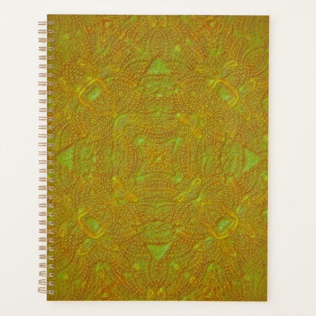 Agenda Capa Mandala Citrino Damasco (Frente)