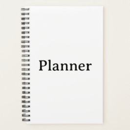 Agenda Capa Simples Macia 5.5" x 8.5", Preto Spiral