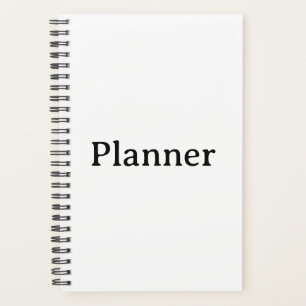 Agenda Capa Simples Macia 5.5" x 8.5", Preto Spiral 
