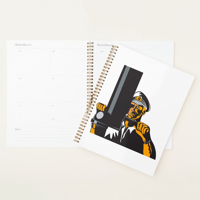 Agenda Capitão Submarino Náutico Usando Periscópio (Criador carregado)