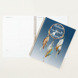 Agenda Capturador de Sonhos de Ombre Azul-marinho