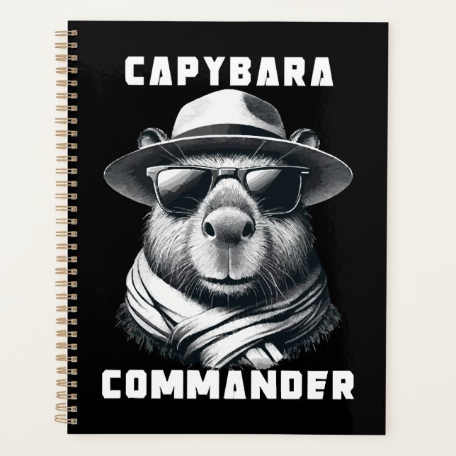 Agenda Capybara Com Óculos Solares Comandante (Frente)