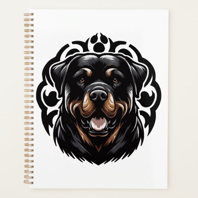Agenda Cara de Cachorro Rottweiler (Frente)