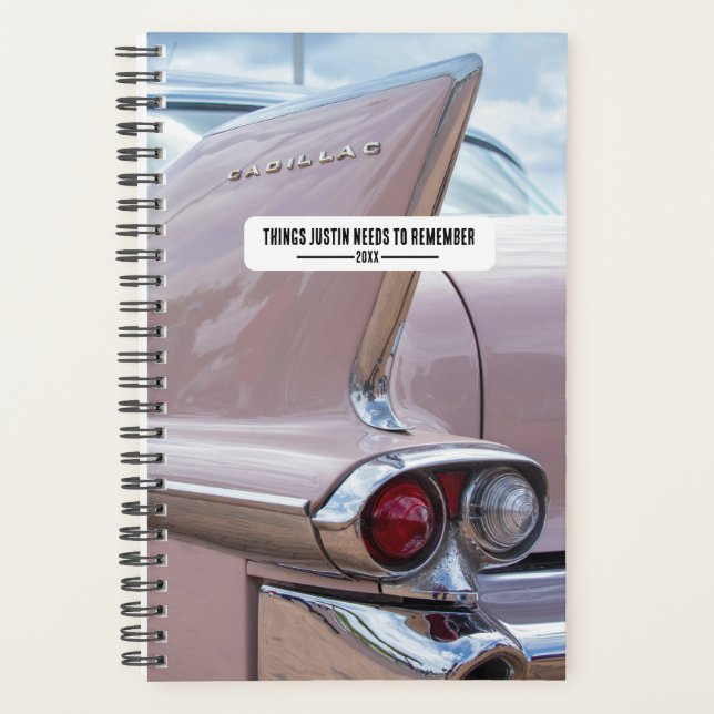 Agenda Cara do Cadillac Rosa Vintage (Frente)
