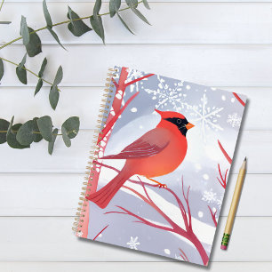 Agenda Cardinal Vermelho Bela Pintura em Aquarela