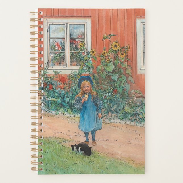 Agenda Carl Larsson - Brita Com Um Gato (Frente)