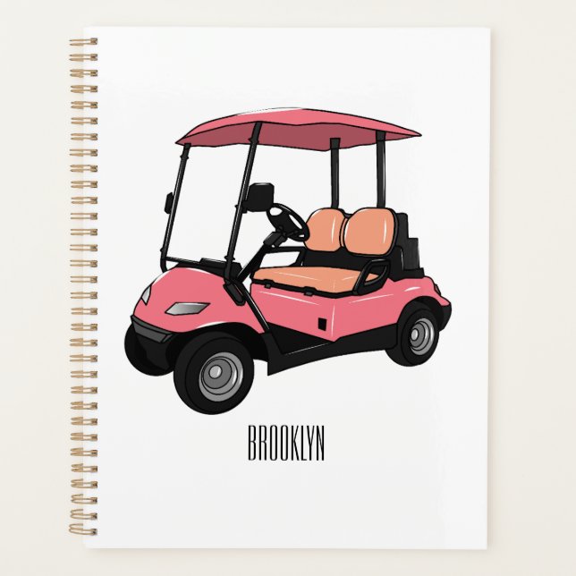 Agenda Carrinho de golfe / desenho animado de buggy de go (Frente)