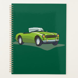 Agenda Carro Esportivo Conversível Retro Verde Lima