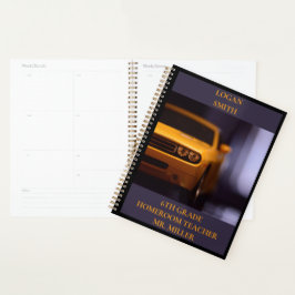 Agenda Carro Muscular Amarelo de Classe de Boi