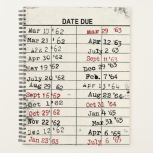 Agenda Cartão de Biblioteca Retroativa