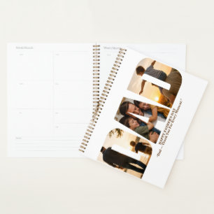 Agenda Cartão de Colagem de Fotos Personalizado do Dia do