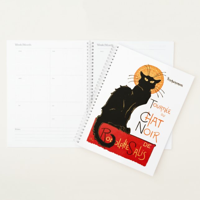 Agenda Cartaz Clássico do Gato Preto Steinlen Chat Noir F (Exibição)