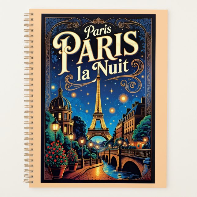 Agenda Cartaz de Viagem de Paris,  (Frente)