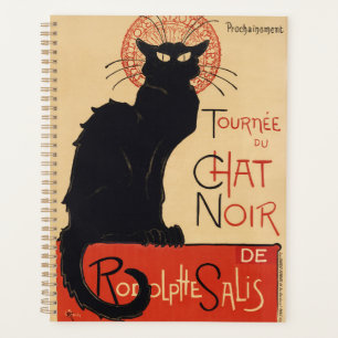 Agenda Cartaz Vintage Gato Preto Art Nouveau Steinlen