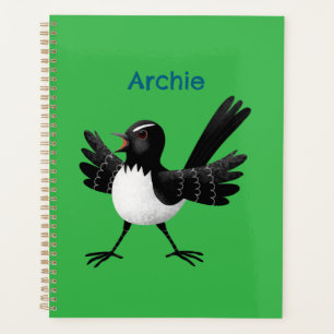 Agenda Cartoon australiano Willie Wagtail personalizado