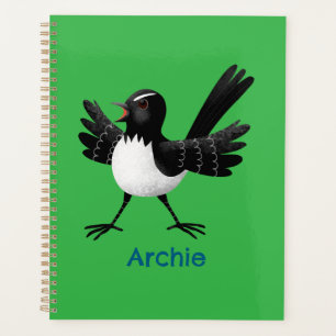 Agenda Cartoon australiano Willie Wagtail personalizado