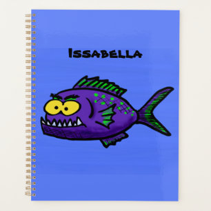 Agenda Cartoon de peixe Piranha
