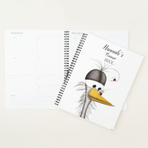 Agenda Cartoon Engraçado Egret